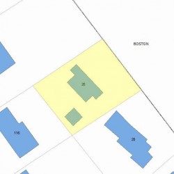 26 Beacon St, Newton MA  02459 plot plan