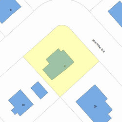 9 Westview Ter, Newton MA  02465-2319 plot plan
