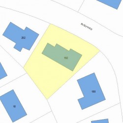 192 Evelyn Rd, Newton MA 02468-1043 plot plan