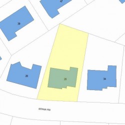 28 Donna Rd, Newton MA 02459-2805 plot plan