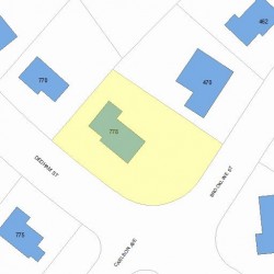 778 Dedham St, Newton MA  02459-3313 plot plan
