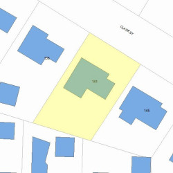 141 Clark St, Newton MA  02459-2426 plot plan
