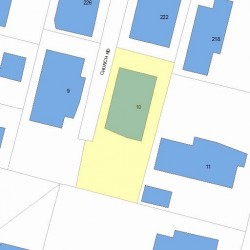 10 Church Rd, Newton MA  02458-1950 plot plan