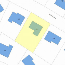 121 Hartman Rd, Newton MA  02459-2851 plot plan