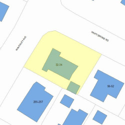 34 Waverley Ave, Newton MA 02458-2138 plot plan