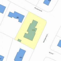 1735 Washington St, Newton MA 02466-2816 plot plan