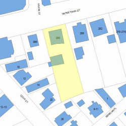 290 Watertown St, Newton MA  02458-1347 plot plan