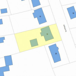 19 Lucille Pl, Newton MA  02464-1210 plot plan