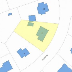 61 Collins Rd, Newton MA 02468-2202 plot plan
