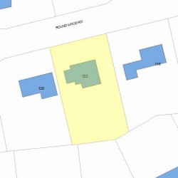 122 Roundwood Rd, Newton MA  02464-1260 plot plan