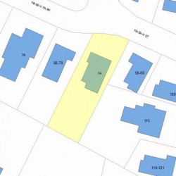 64 Waban St, Newton MA 02458-1415 plot plan