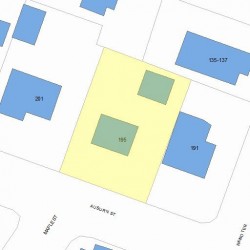 195 Auburn St, Newton MA 02466-2424 plot plan