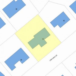 36 Crehore Dr, Newton MA 02462-1120 plot plan