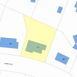 415 Waban Ave, Newton MA  02468-1334 plot plan