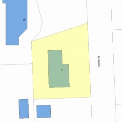 17 Cedar St, Newton MA 02459-1142 plot plan