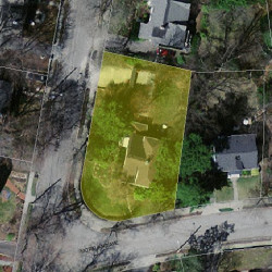 39 Pine Crest Rd, Newton MA 02459-2143 aerial view