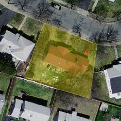 30 Anthony Cir, Newton MA  02460-1110 aerial view