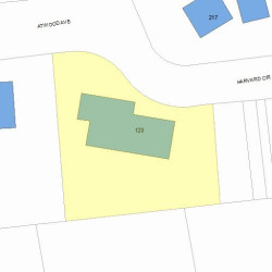 120 Atwood Ave, Newton MA  02460-2202 plot plan
