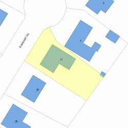 15 Elmhurst Rd, Newton MA 02458-2206 plot plan