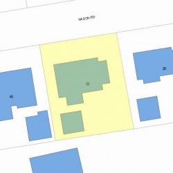 32 Mason Rd, Newton MA 02459-1506 plot plan