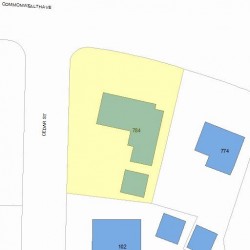 784 Commonwealth Ave, Newton MA 02459-1134 plot plan