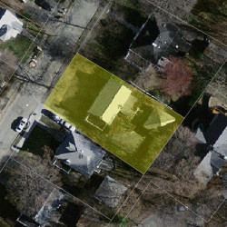 75 Elmhurst Rd, Newton MA  02458-2232 aerial view