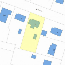 12 George St, Newton MA 02458-2309 plot plan