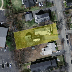 67 Bourne St, Newton MA 02466-1707 aerial view