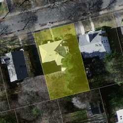 82 Athelstane Rd, Newton MA  02459-2419 aerial view