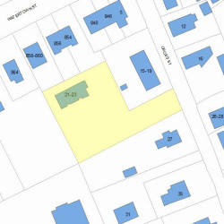 23 Cross St, Newton MA 02465-2101 plot plan