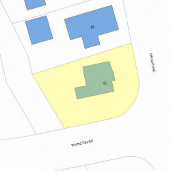 65 Circuit Ave, Newton MA  02461-1602 plot plan