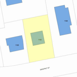 1192 Chestnut St, Newton MA 02464-1309 plot plan