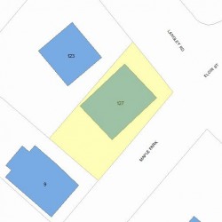 127 Langley Rd, Newton MA  02459-2064 plot plan
