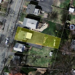 286 Cherry St, Newton MA  02465-1605 aerial view