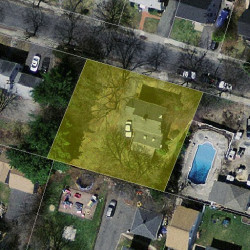 249 Adams Ave, Newton MA  02465-1502 aerial view