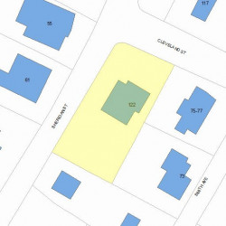 122 Cleveland St, Newton MA  02465-1532 plot plan
