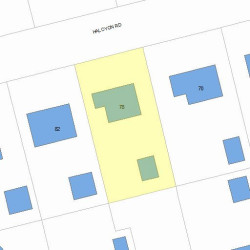 78 Halcyon Rd, Newton MA 02459-2432 plot plan