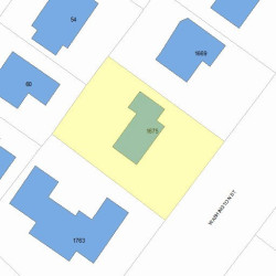 1675 Washington St, Newton MA 02465-2229 plot plan