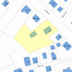 176 River St, Newton MA  02465-1430 plot plan