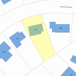106 Walnut Hill Rd, Newton MA 02461-1837 plot plan