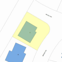5 Beverly Rd, Newton MA  02461-1112 plot plan