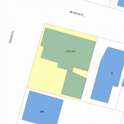 338 Cherry St, Newton MA  02465-1627 plot plan