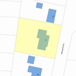 51 Beaumont Ave, Newton MA  02460-2313 plot plan