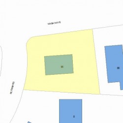 96 Waban Ave, Newton MA 02468-2131 plot plan