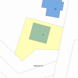 37 Crescent St, Newton MA 02465-2025 plot plan