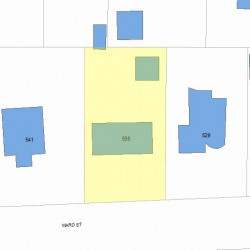 535 Ward St, Newton MA 02459-1109 plot plan