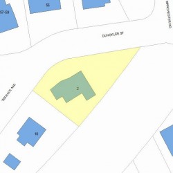 2 Terrace Ave, Newton MA 02461-1427 plot plan