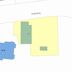 34 Thurston Rd, Newton MA 02464-1245 plot plan