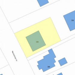 336 Winchester St, Newton MA 02461-2051 plot plan