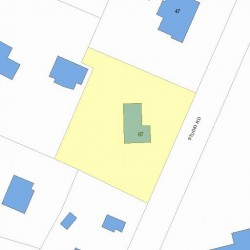 67 Studio Rd, Newton MA  02466-2808 plot plan